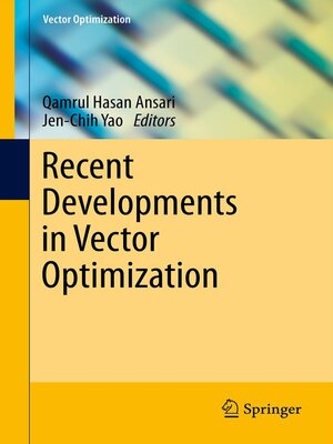 cover image of Recent Developments in Vector Optimization